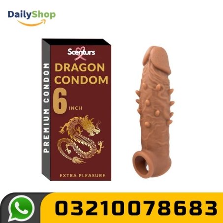 6 Inch Silicone Dragon Condom in Pakistan